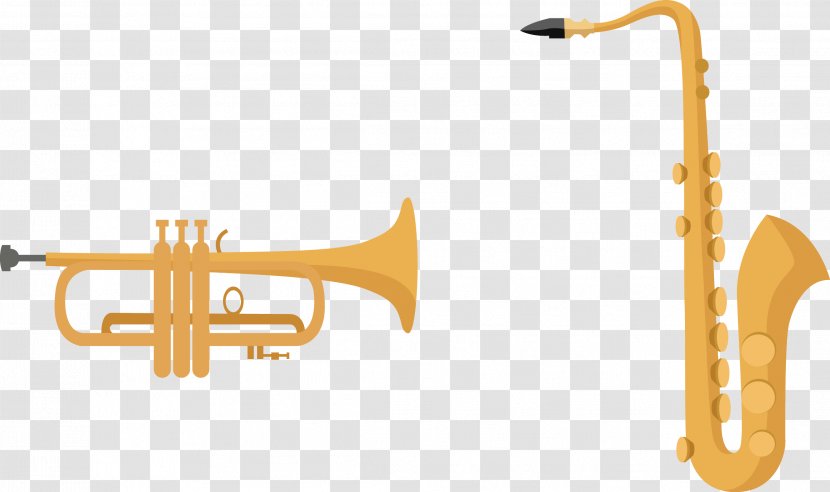 Trumpet Saxophone - Heart - Vector Transparent PNG