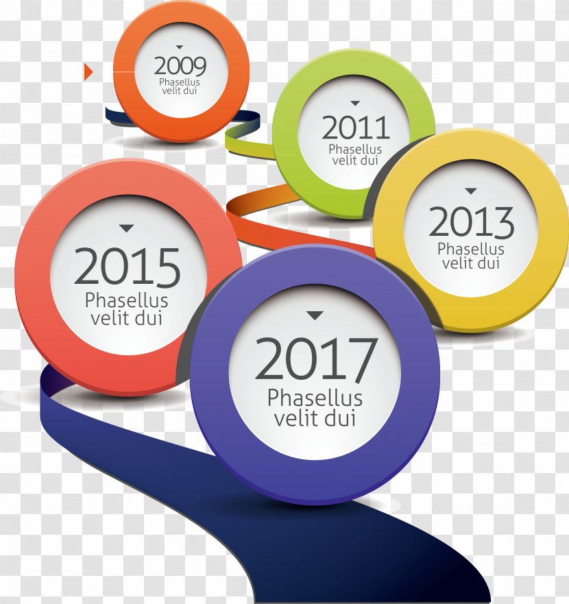 Color Round Time Axis - Infographic - Timeline Transparent PNG