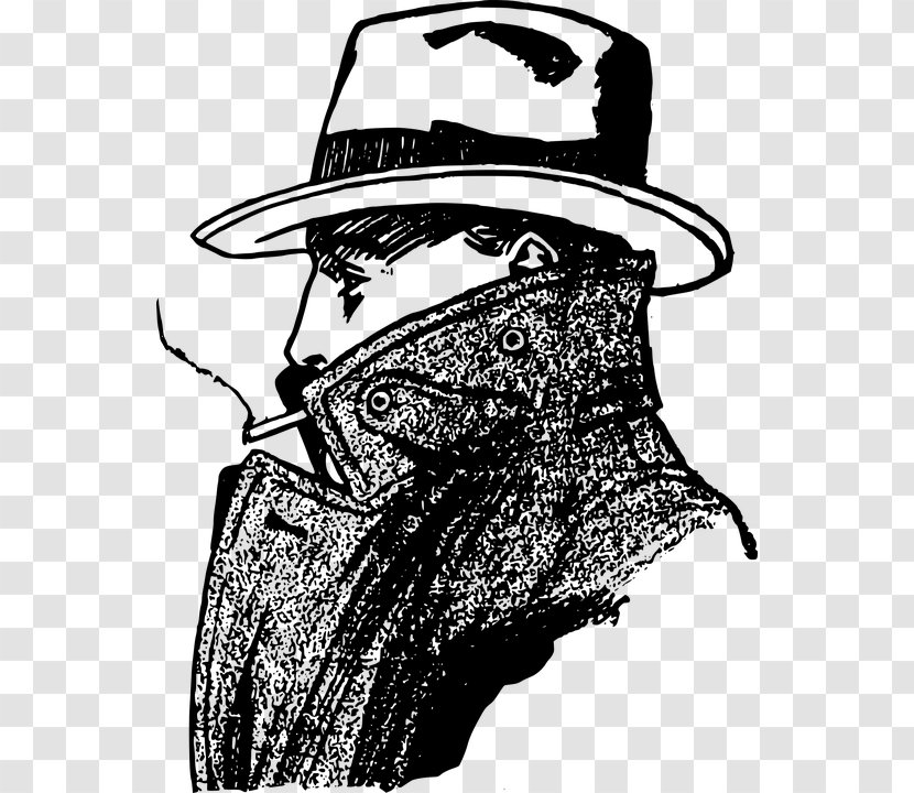 Espionage Sleeper Agent Clip Art - Drawing - Black And White Transparent PNG