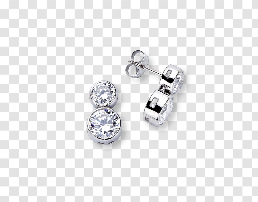 Earring Jewellery Gemstone Bezel Silver - Body - Round Transparent PNG