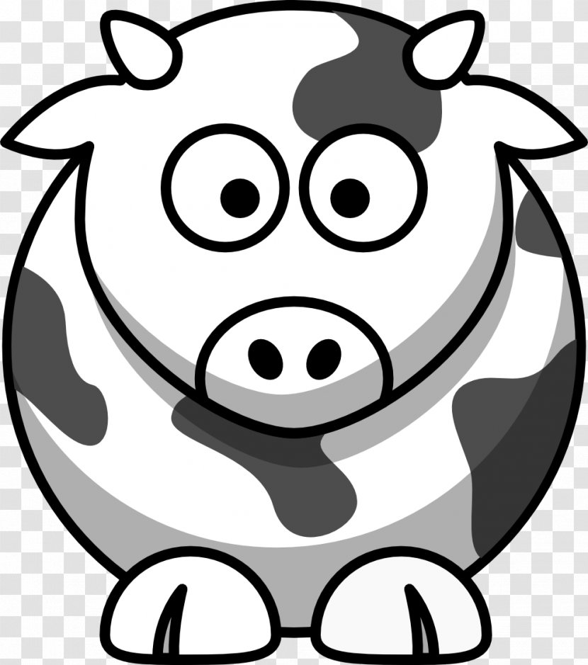 Cattle Cartoon Drawing Clip Art - Black And White Animal Photos Transparent PNG