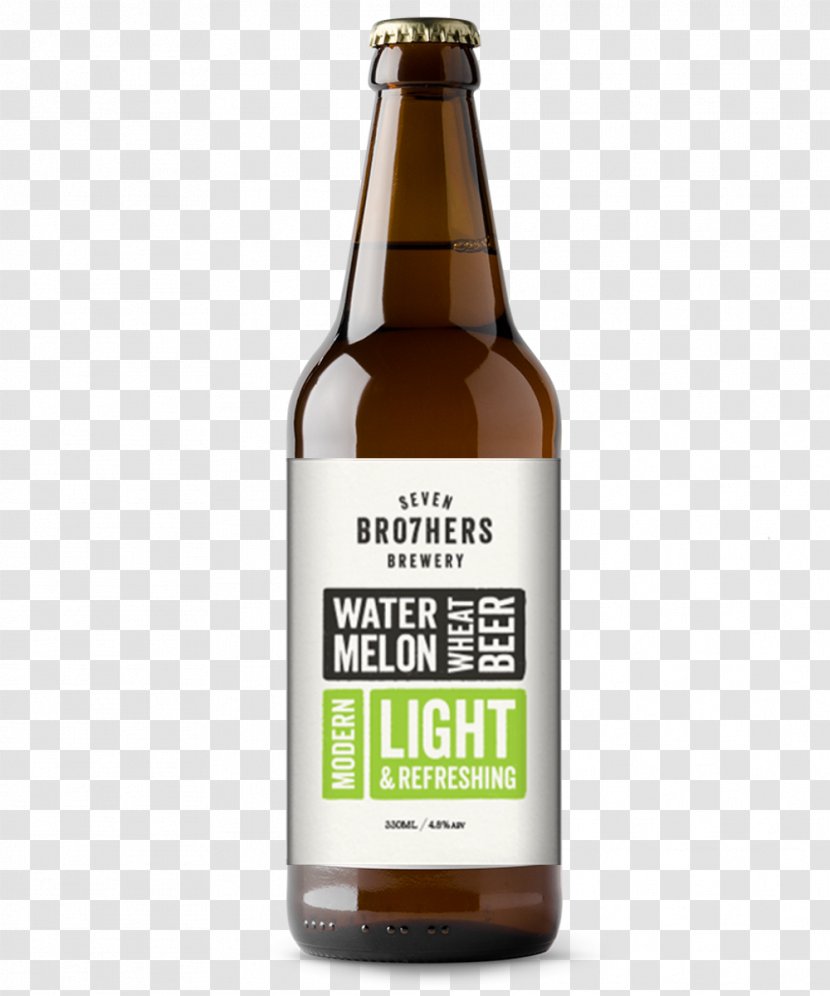 Seven Bro7hers Beer Pale Ale Lager - Glass Bottle - Wheat Transparent PNG