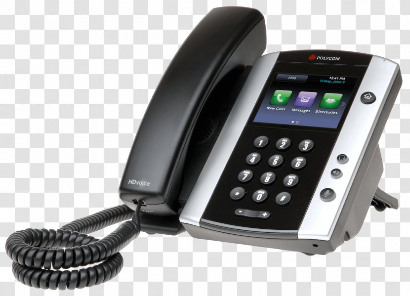 Polycom VVX 500 VoIP Phone Telephone 300 - Headset - Media Transparent PNG