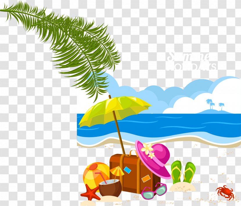 Holiday Summer Vacation Clip Art - Vector Beach Transparent PNG