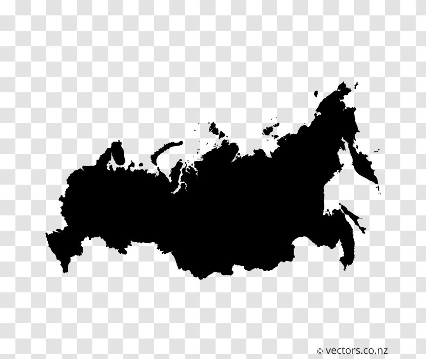 Russia Map Drawing - Mane - Blank Vector Transparent PNG