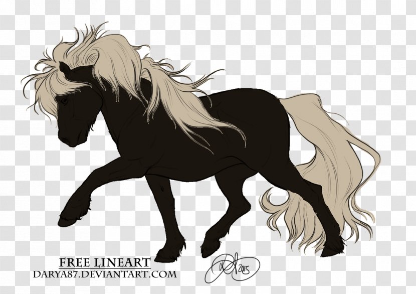 Mane Mustang Stallion Colt Foal - Heart - Shetland Pony Transparent PNG