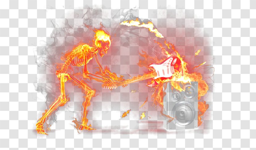 Flame Human Skeleton Transparent PNG