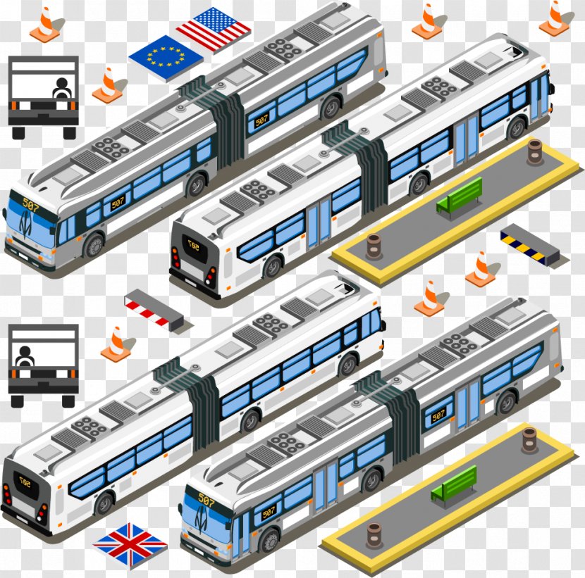 Bus Road Transport Illustration - Passenger Car - Vector Station Transparent PNG