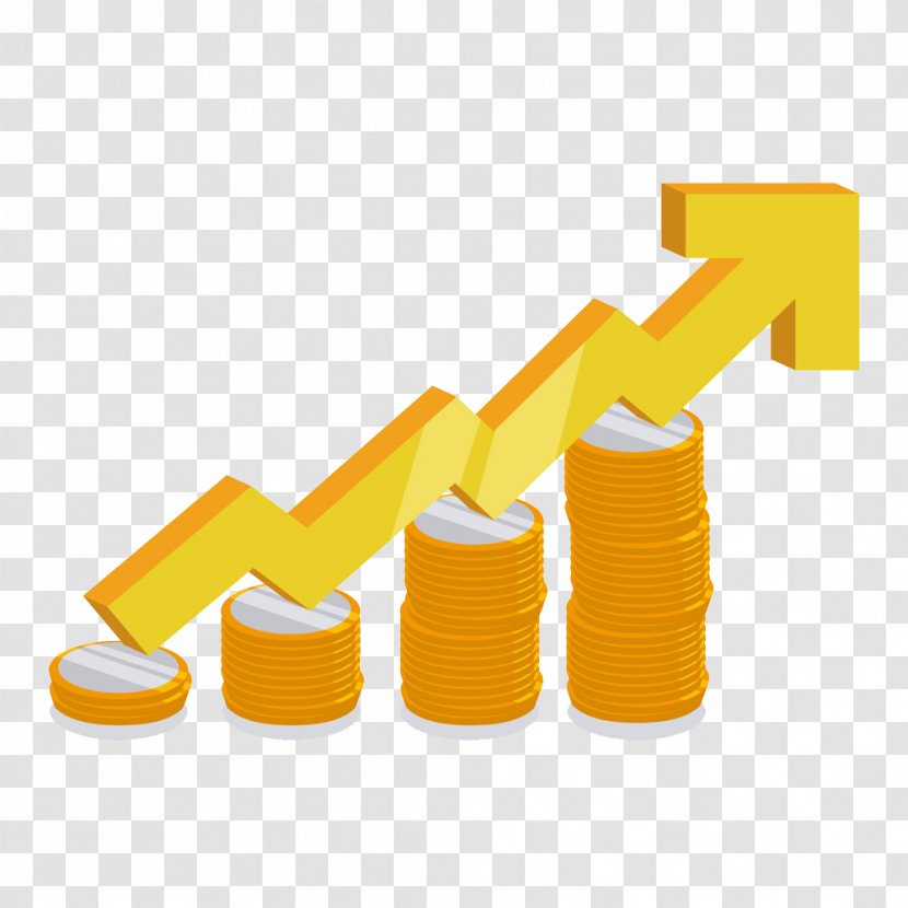 Investment Chart Stock Illustration - Finance - Yellow Up Arrow Transparent PNG