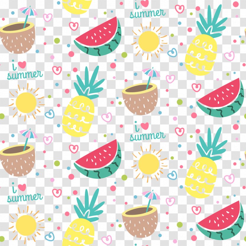 Summer Fruit Clip Art - Vecteur - Vector Colorful Transparent PNG