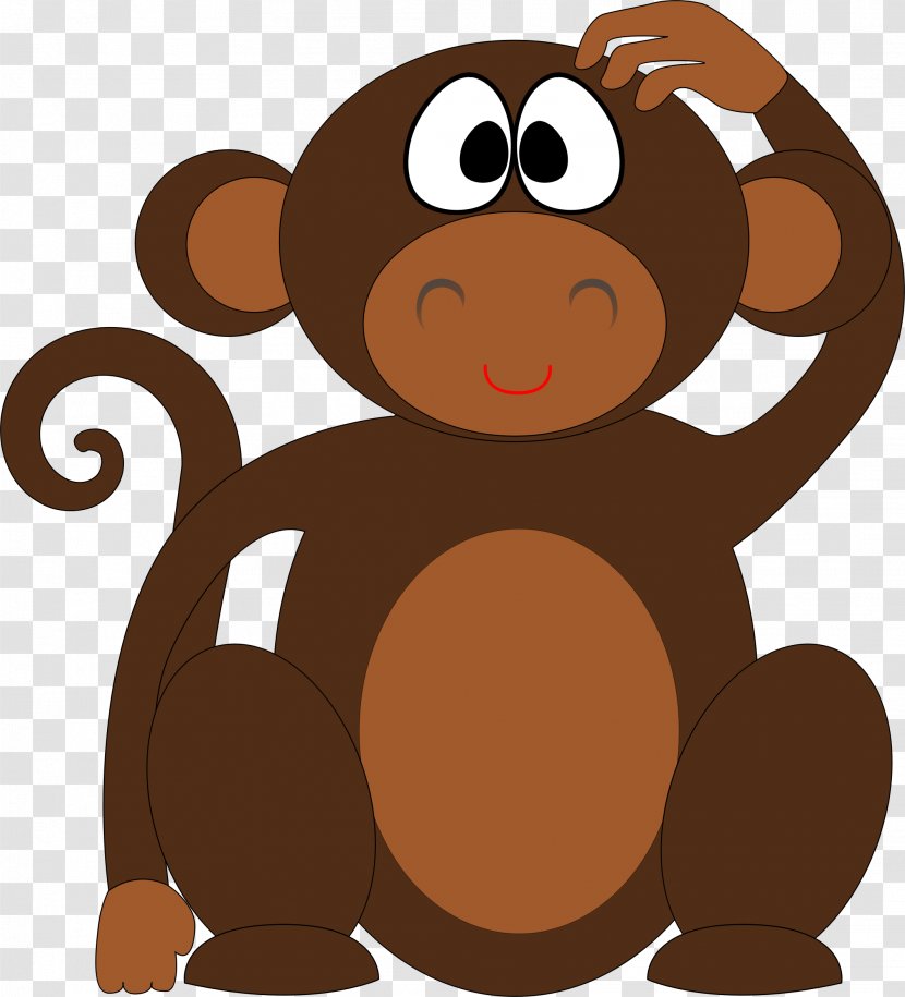 Ape Chimpanzee Monkey Cartoon - Mammal Transparent PNG