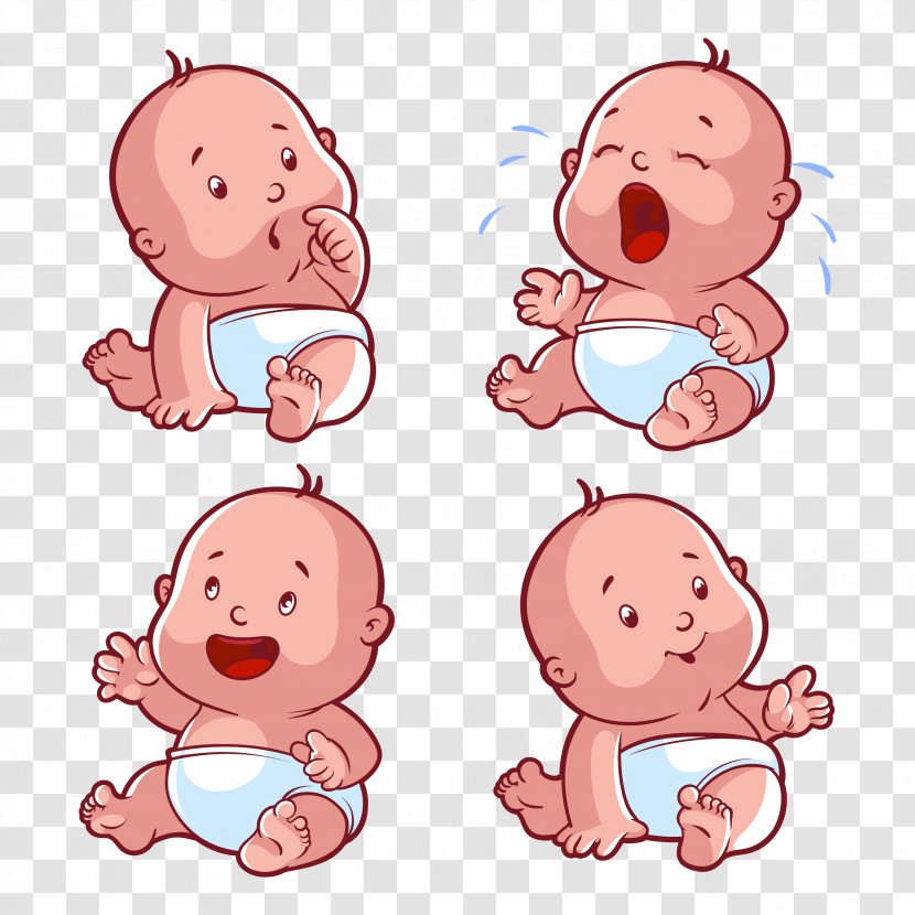 Infant Child Cartoon Crying - Heart - Baby Transparent PNG