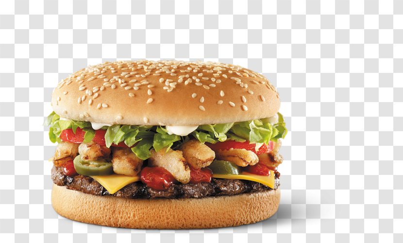 Whopper Hamburger Hungry Jack's Cheese Bacon Deluxe - Breakfast Sandwich Transparent PNG