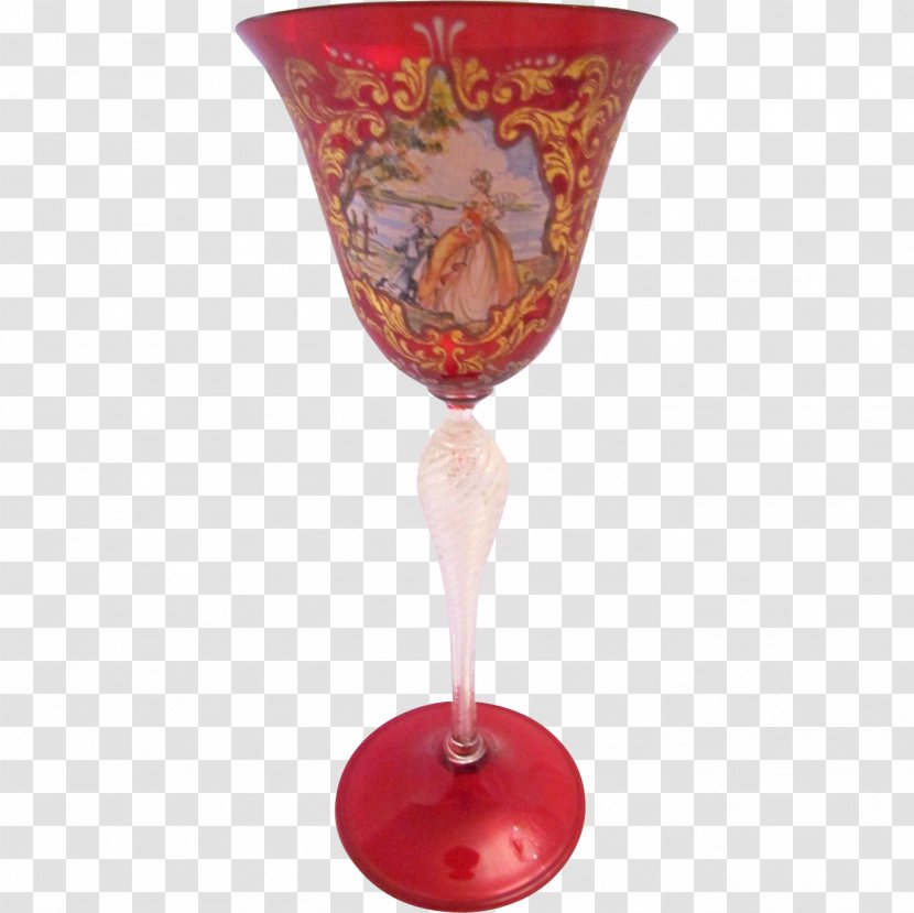 Wine Glass Champagne Cocktail Vase - Polish Pottery Transparent PNG