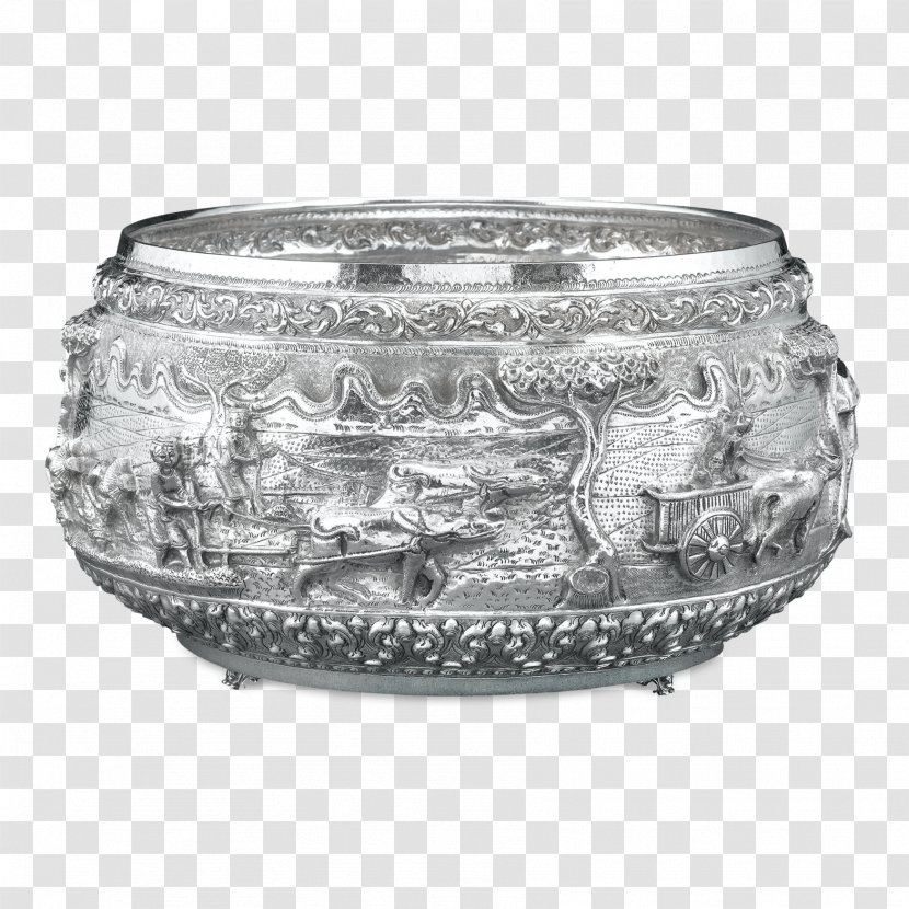 Household Silver Bowl Burmese Language Tableware Transparent PNG