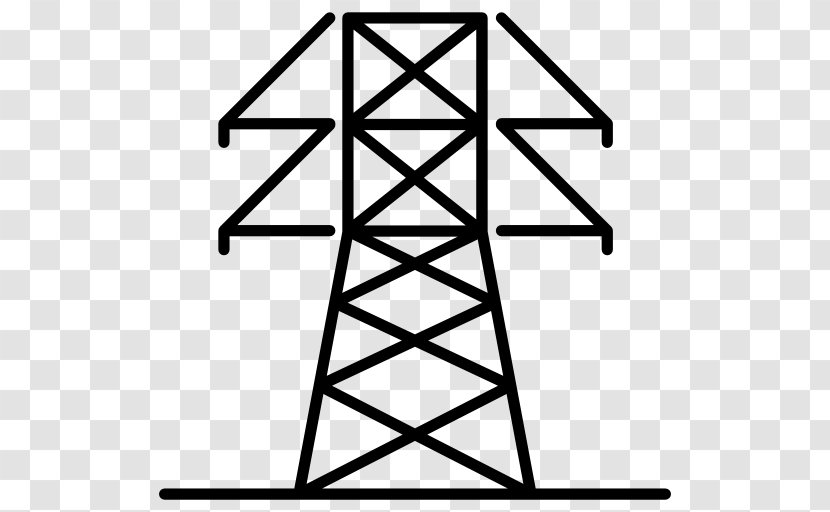Electric Power Transmission Overhead Line Tower Electricity - Symmetry Transparent PNG