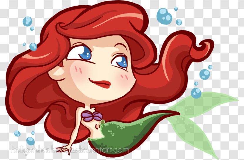 Ariel Chibiusa Mermaid Drawing - Silhouette Transparent PNG