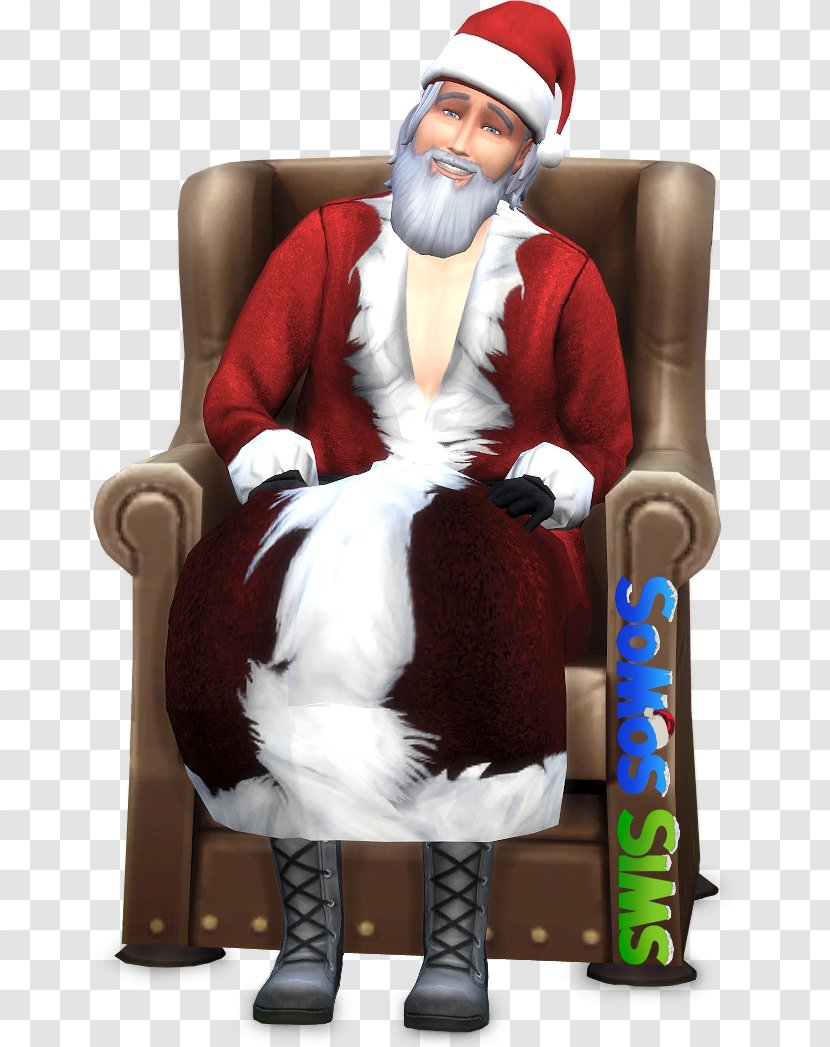 The Sims 4 Santa Claus Clothing Bonnet - Medieval Clothes Transparent PNG