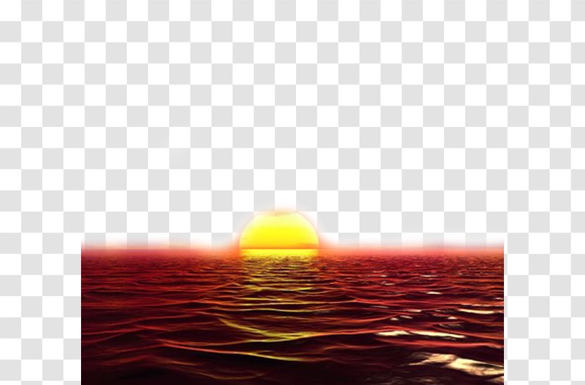 Sky Orange Atmosphere Backpack Messenger Bag - Sunrise On The Sea Transparent PNG