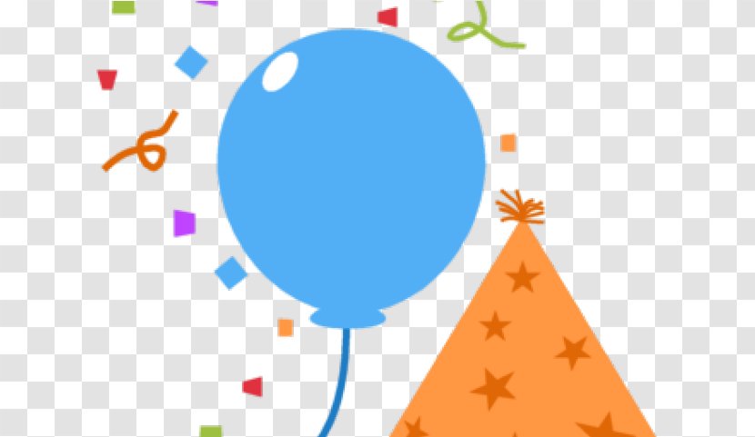Birthday Balloon Cartoon - Party Hat - Supply Orange Transparent PNG