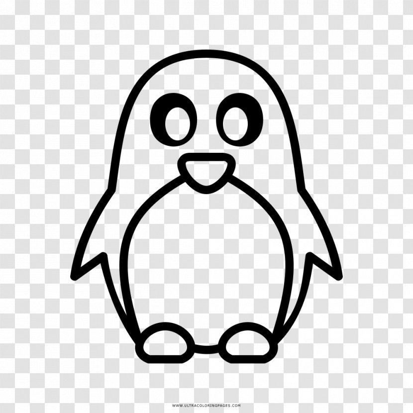 Penguin Drawing Coloring Book Painting Black And White - Smile Transparent PNG
