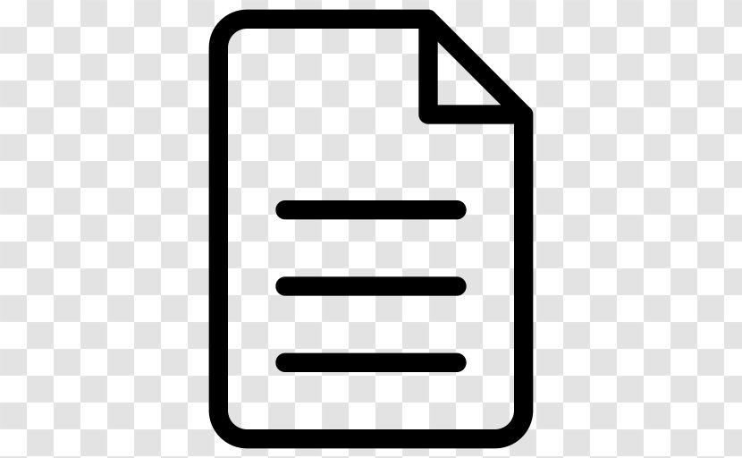Document - Black And White - Rectangle Transparent PNG
