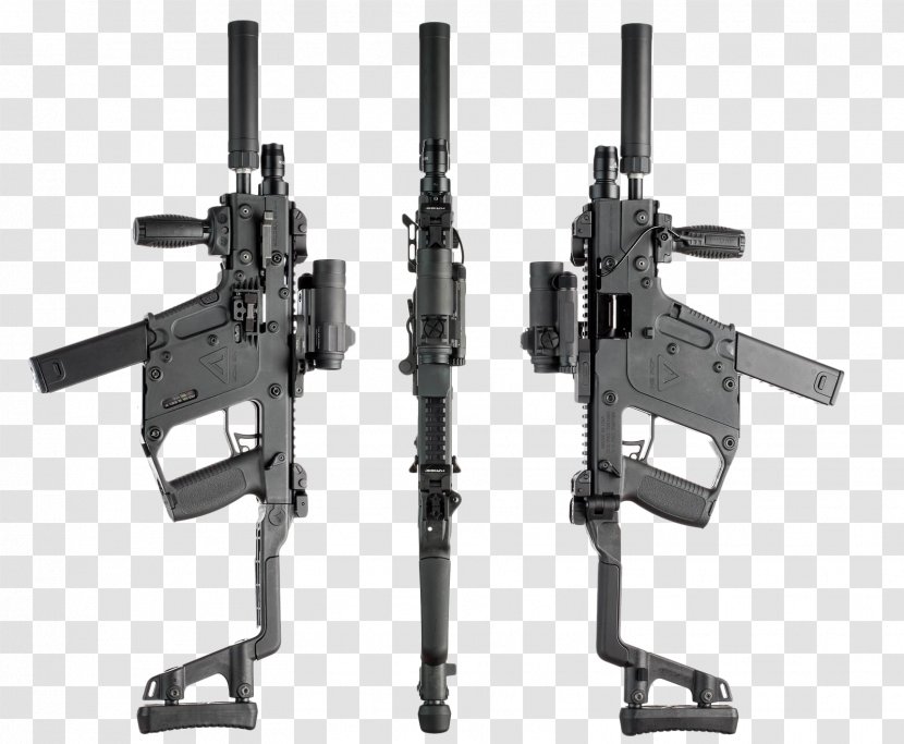 KRISS Vector Submachine Gun Firearm Weapon 9xd719mm Parabellum - Machine With Silencer Transparent PNG