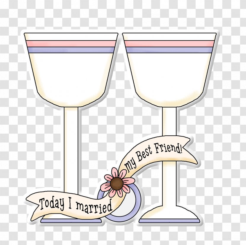 Marriage Bridal Shower Wedding Dress Gift Wine Glass - Champagne Stemware - Day Transparent PNG