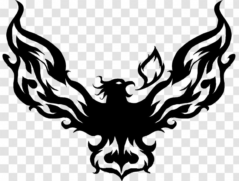 Bald Eagle Tattoo Bird Clip Art - Black - Firebird Transparent PNG