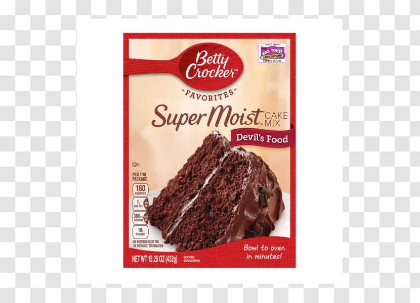 Devil's Food Cake Baking Mix Betty Crocker Angel - Frosting Icing Transparent PNG