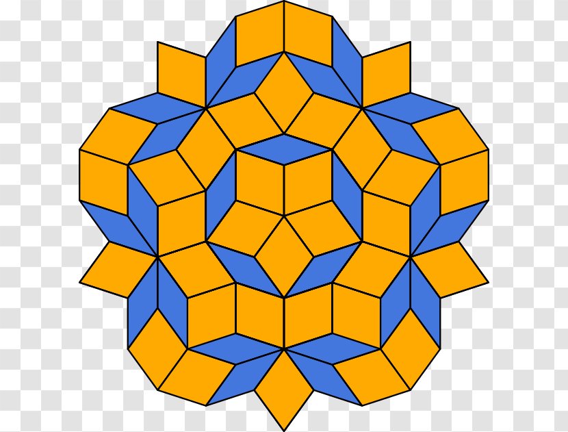 Penrose Tiling Tessellation Quasicrystal Physicist Rhombus - Mathematician - Mathematics Transparent PNG