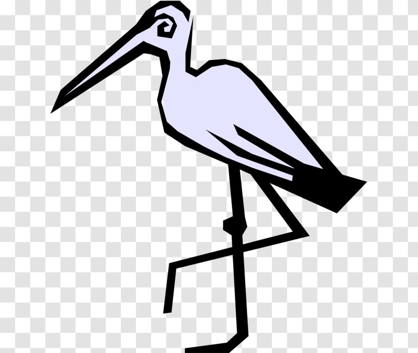 Clip Art Vector Graphics Crane Stork Illustration - Bird - Egret Transparent PNG