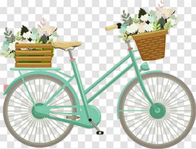 Bicycle Baskets Clip Art Illustration Cycling - Spoke Transparent PNG