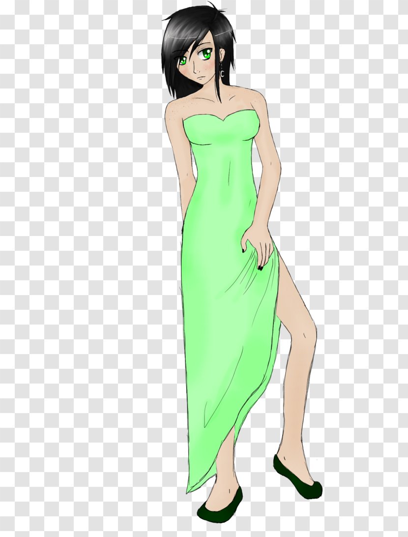 Shoulder Cocktail Dress Gown - Cartoon Transparent PNG
