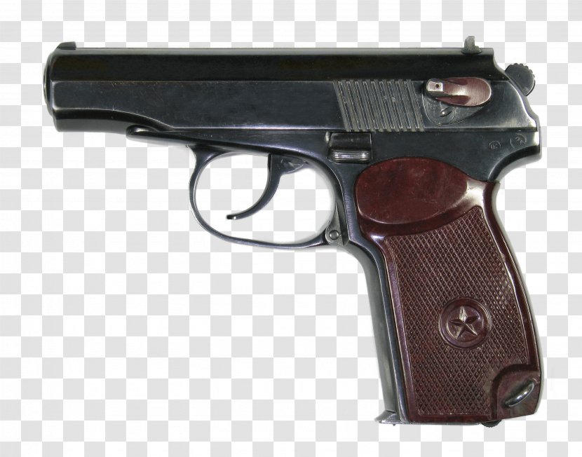 Makarov Pistol 9×18mm Firearm Weapon - Watercolor - Handgun Image Transparent PNG