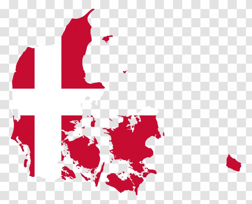 Flag Of Denmark National Map - Pink Transparent PNG