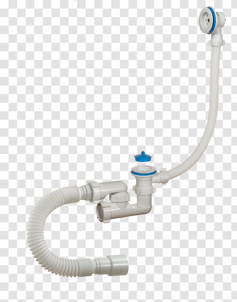 Siphon Bathtub Pipe Drain Plumbing Fixtures - Polypropylene Transparent PNG