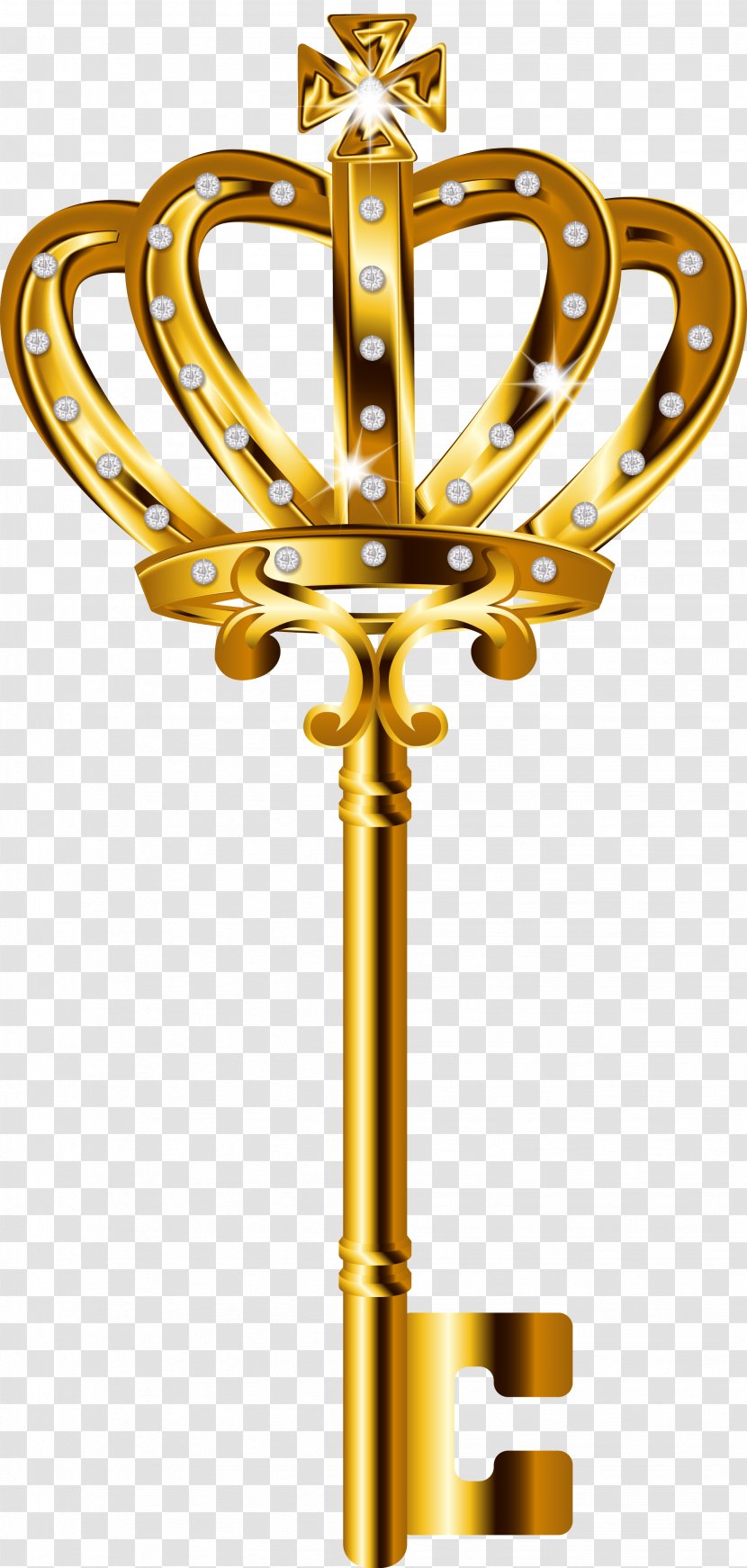 Clip Art - Lock - Golden Key Transparent PNG