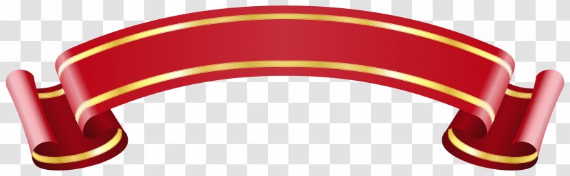 Banner Ribbon Clip Art - Red - Title Transparent PNG