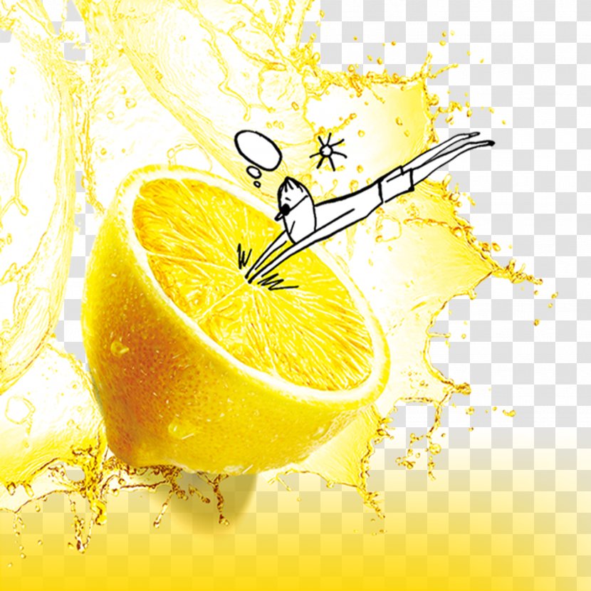 Lemon Juice Orange Fruit - Free Buckle Fresh Cut In Half With Water Transparent PNG