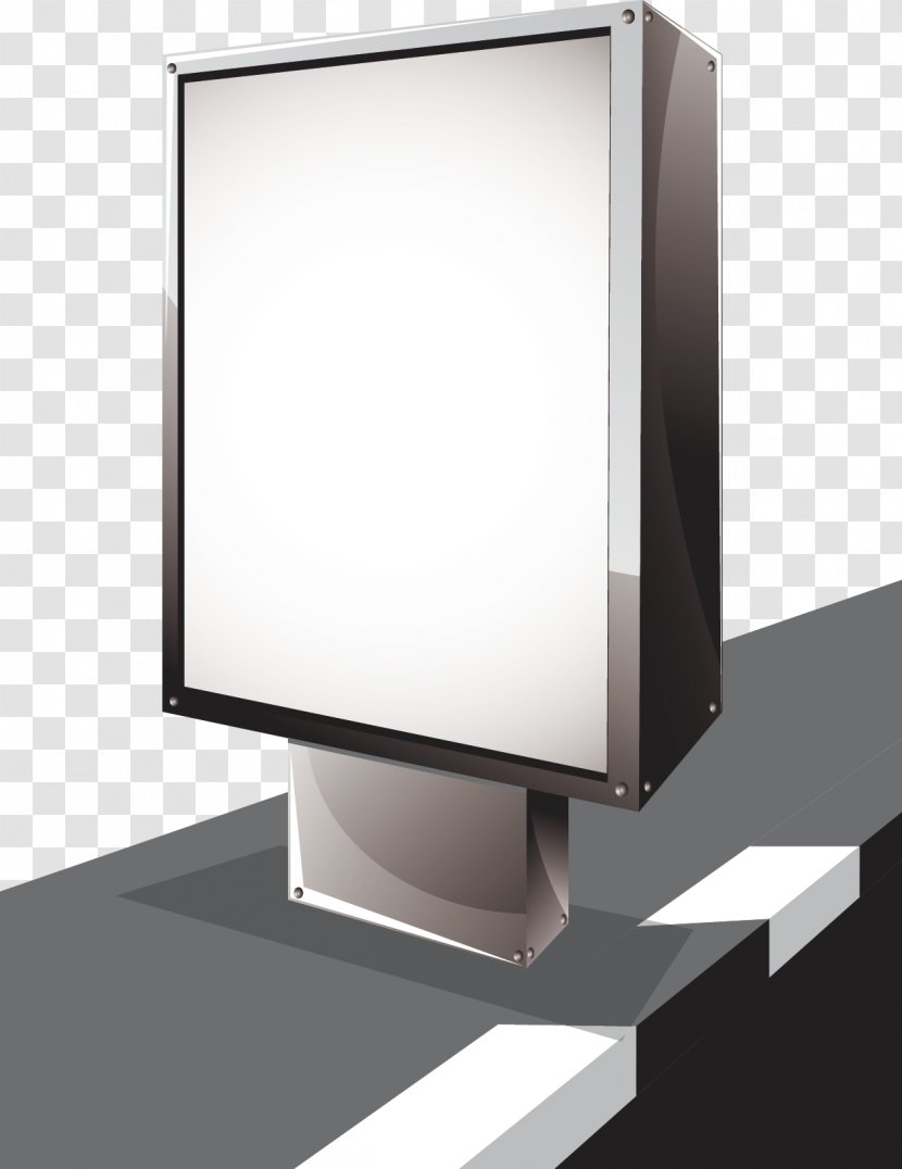 Advertising Column Billboard - Vector Transparent PNG