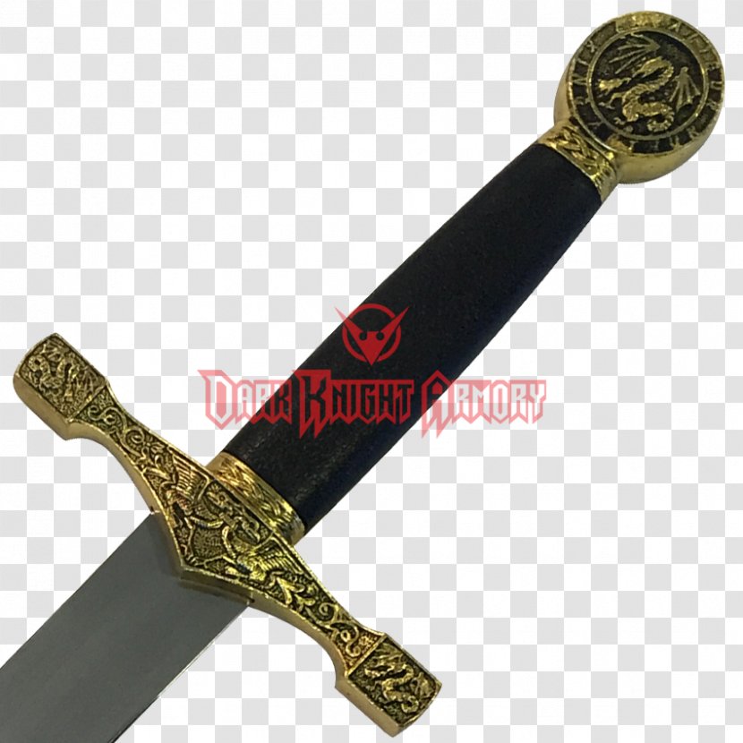 Sword Gold Dagger Knife Excalibur Transparent PNG