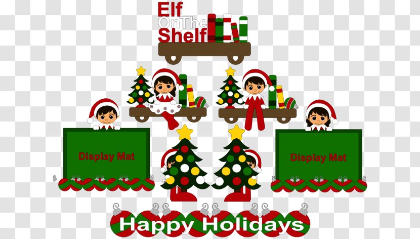 Christmas Tree Clip Art Ornament Day Product - Elf On The Shelf Transparent PNG