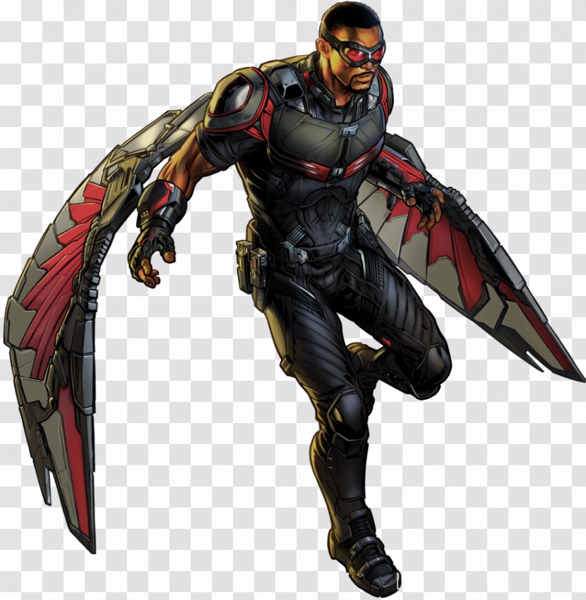 Falcon Marvel: Avengers Alliance Captain America Black Widow Iron Man - Marvel Comics - Puzzle Quest Transparent PNG