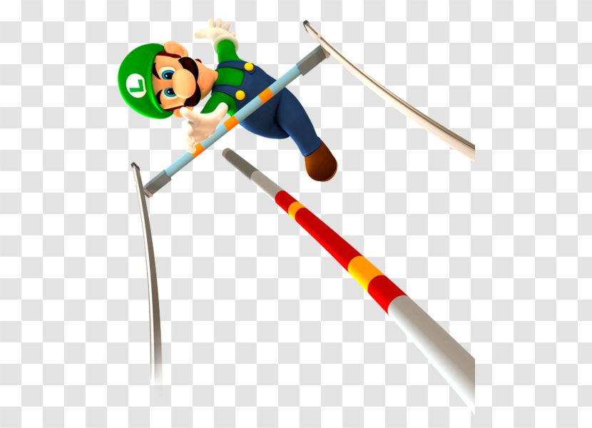 Mario & Sonic At The Olympic Games London 2012 Rio 2016 Luigi Winter - Electronics Accessory - Pole Vault Transparent PNG