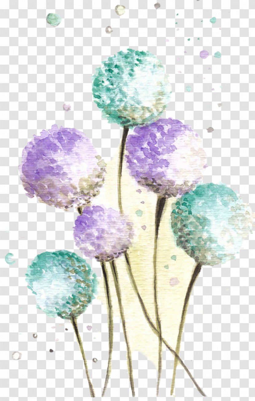 Watercolor Painting Illustration - Drawing - Fresh And Elegant Flower Ball Transparent PNG