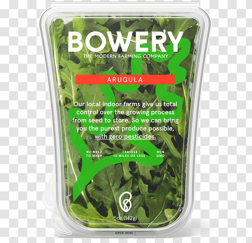 Bowery Agriculture Organic Farming - Plant Factory - Arugula Transparent PNG