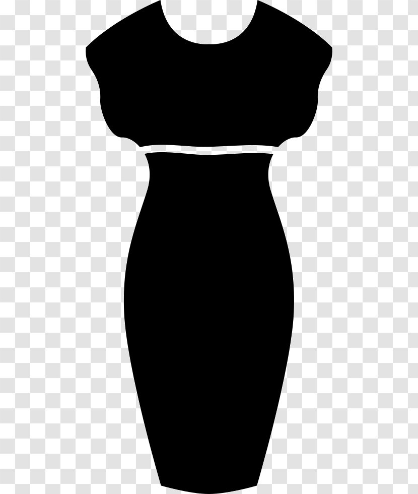 Little Black Dress Clothing Fashion - Shoulder - Silhouette Model Transparent PNG