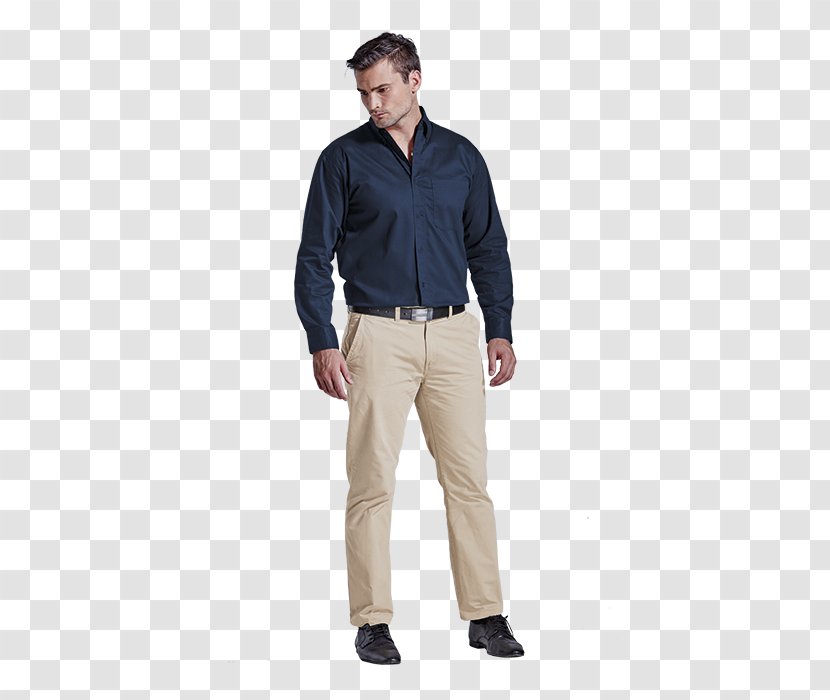 Long-sleeved T-shirt Blouse - Pants - Details Of The Main Figure Men's Trousers Transparent PNG