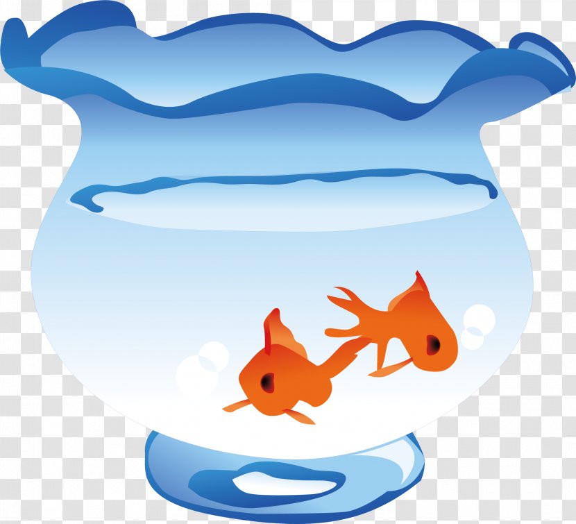 Aquarium Goldfish - Orange - Fish Tank Vector Element Transparent PNG